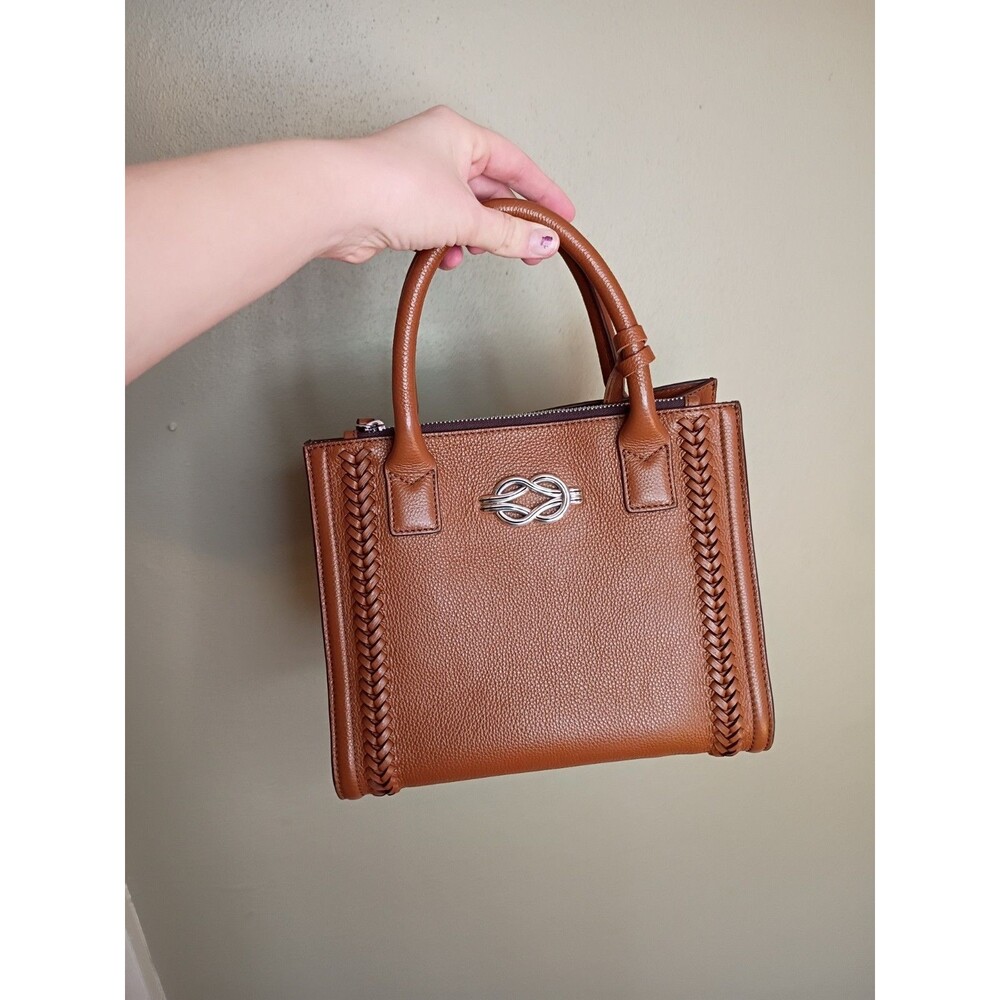 Brighton Flemming Tote In Luggage Color Style H4399F Classic Pebbled Leather